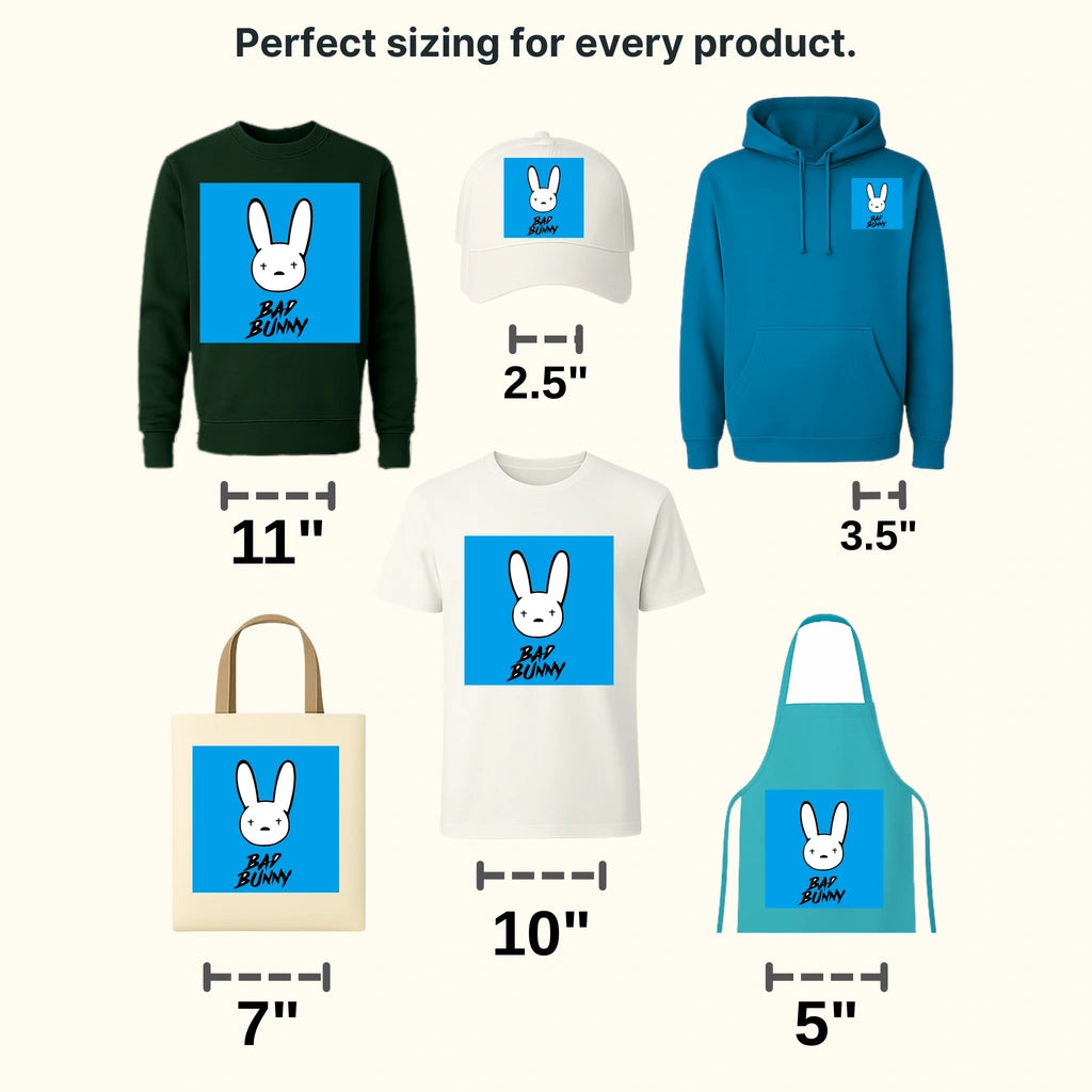 Bad Bunny Logo Design - DTF heat transfer - transferlegend