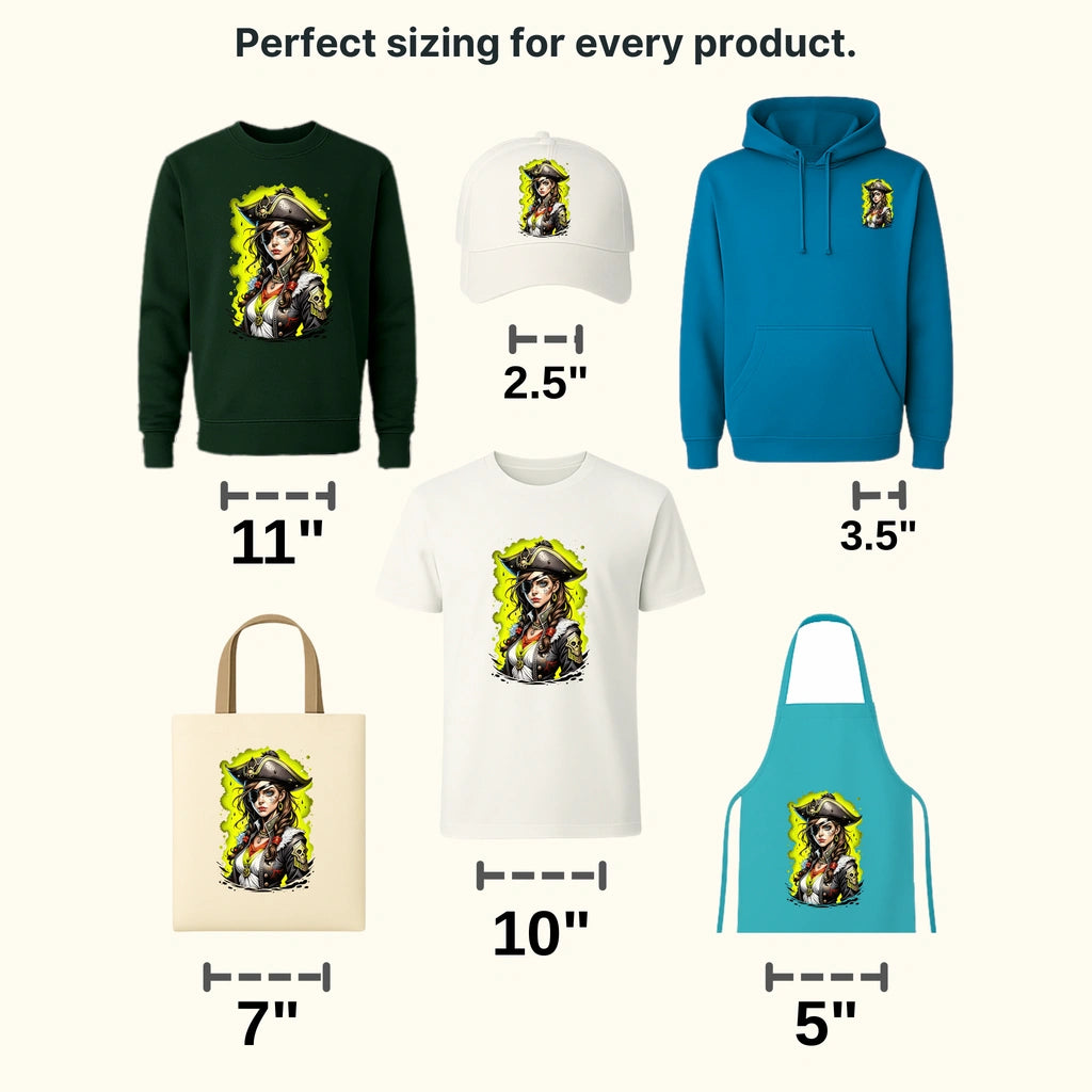 Sexy Woman Pirate Design - DTF Heat Transfer - transferlegend