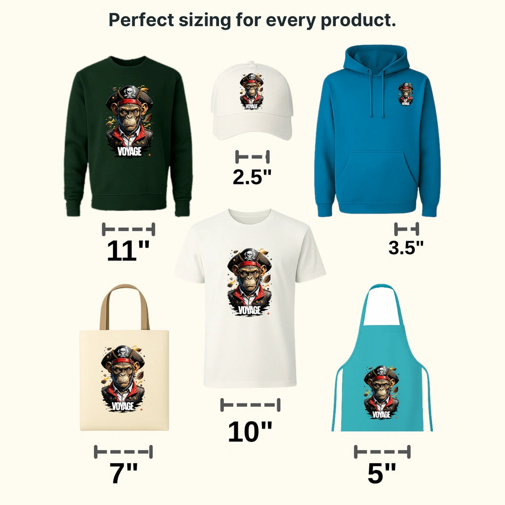 Monkey Voyage Pirate Design - DTF Heat Transfer - transferlegend