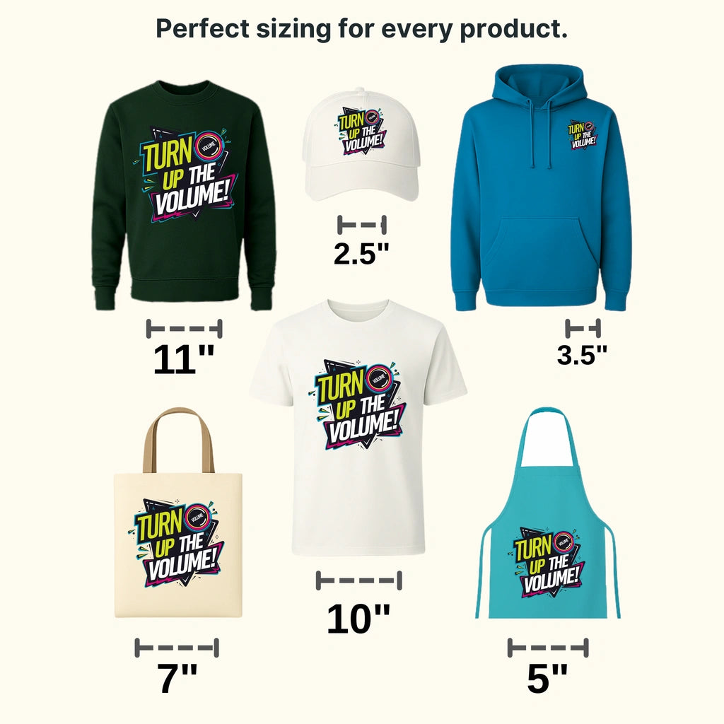 Turn Up The Volume Party Design - DTF Heat Transfer - transferlegend