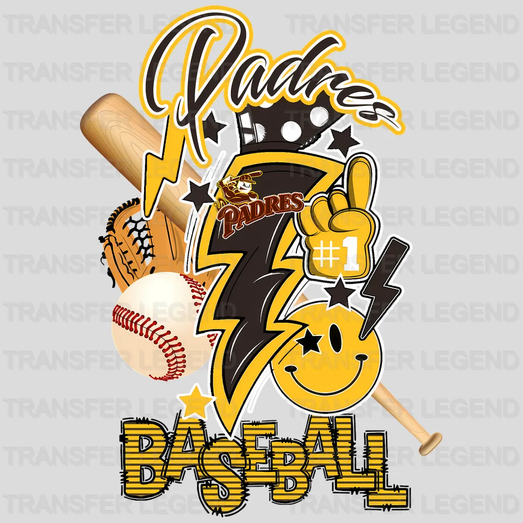 San Diego Padres MLB Gear Composition - DTF Iron On Transfer