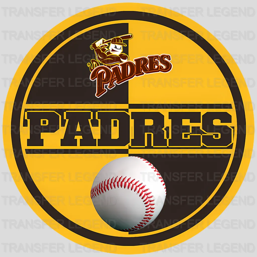 San Diego Padres MLB Circle Logo With Stitch - DTF Iron On Transfer
