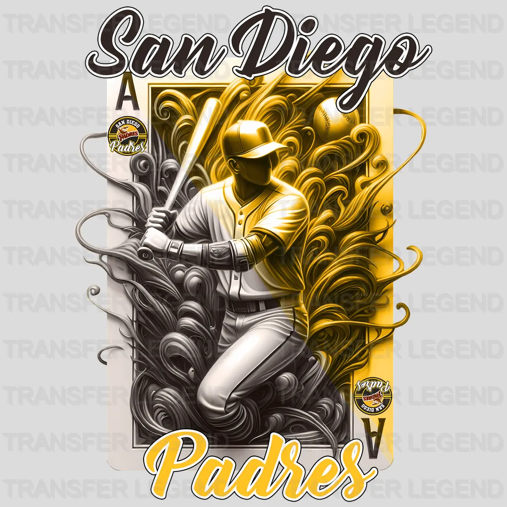 San Diego Padres MLB Vintage Grunge Poster Graphic - DTF Iron On Transfer
