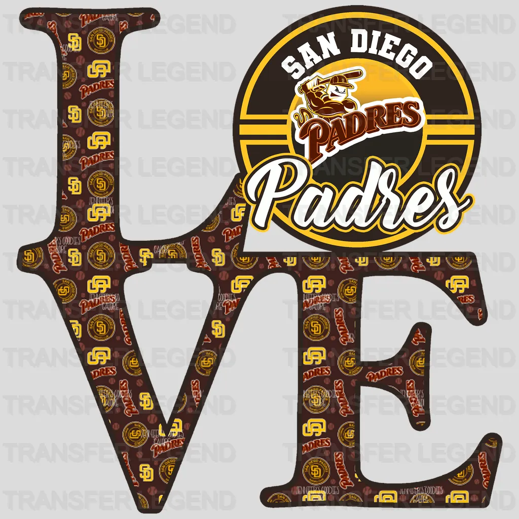 San Diego Padres MLB San Diego Love DTF Iron On Transfer
