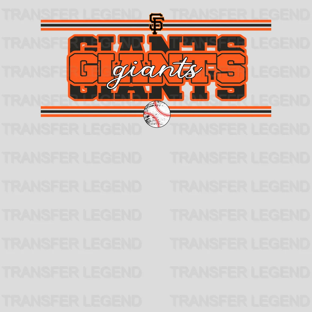 San Francisco Giants MLB Text Logo Banner Black - DTF Iron On Transfer