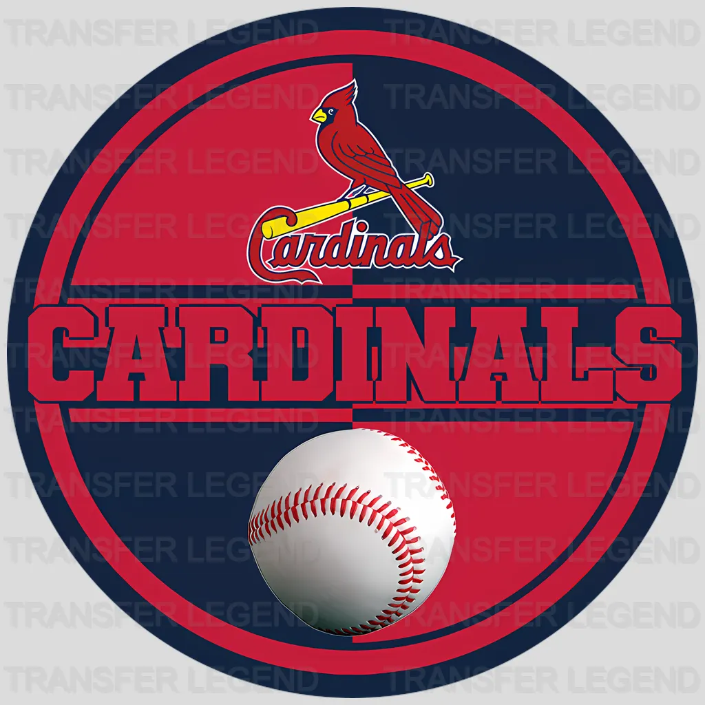 St Louis Cardinals MLB Vertical Bookmark Style Strip Logo - DTF Iron On Transfer