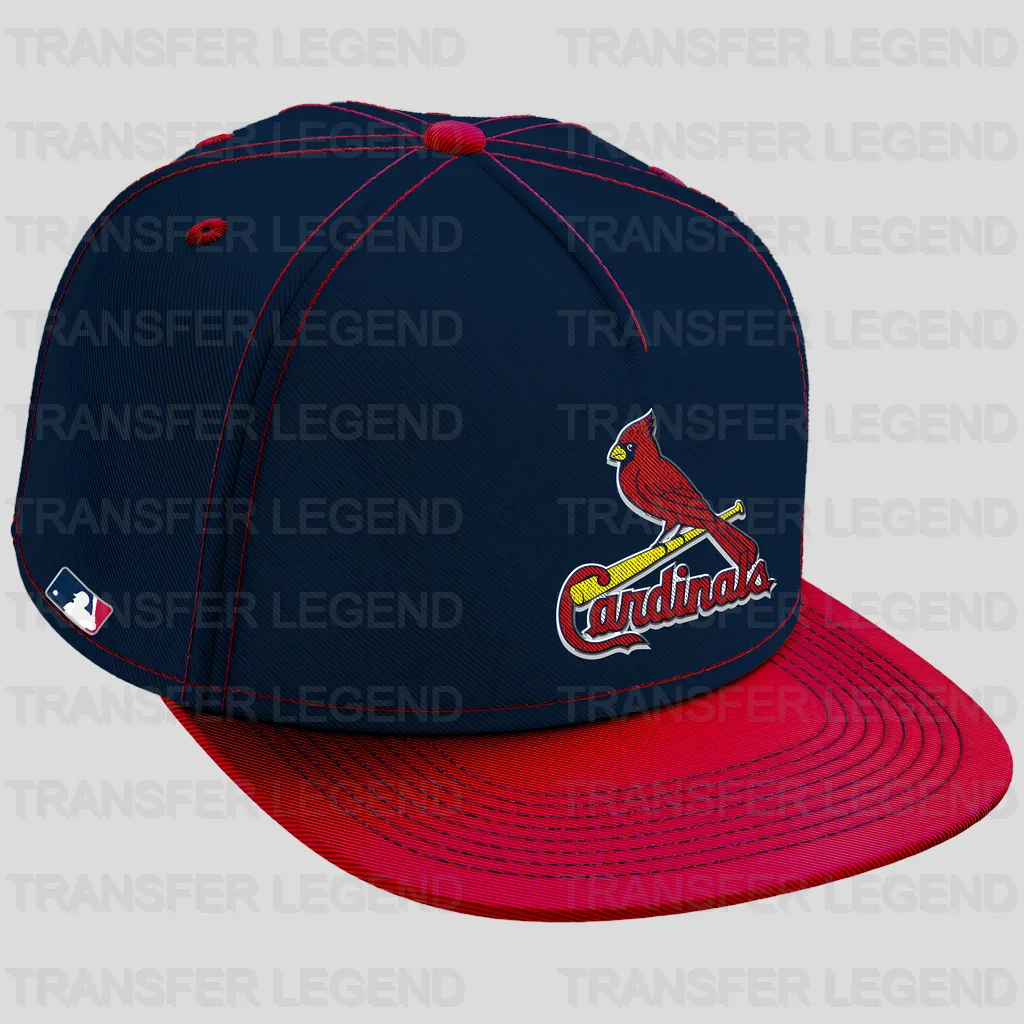 St Louis Cardinals MLB Realistic Navy Cap Hat Mockup - DTF Iron On Transfer