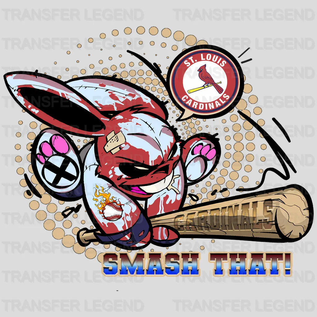 St Louis Cardinals MLB Batter Silhouette Splash Art - DTF Iron On Transfer