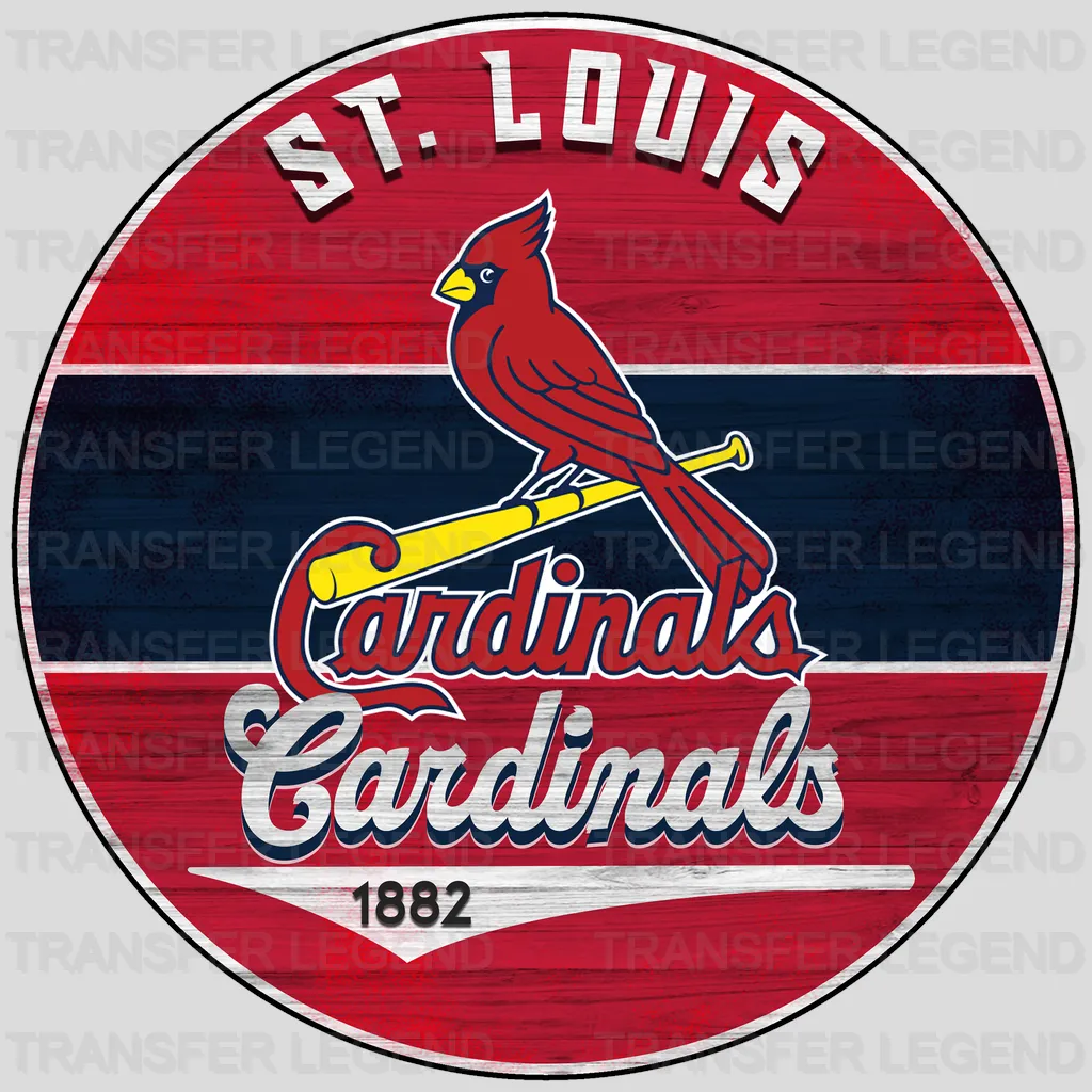 St Louis Cardinals MLB Circle Logo Badge - DTF Iron On Transfer