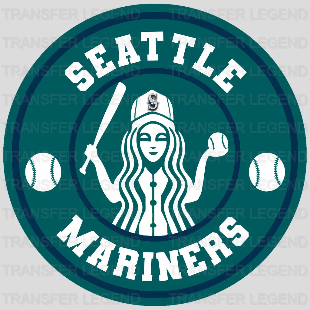 Seattle Mariners MLB Compass Rose Logo Badge - DTF Iron On Transfer