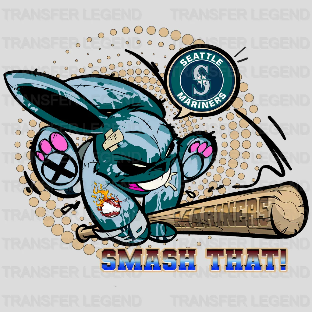 Seattle Mariners MLB Metallic Seattle Text Logo - DTF Iron On Transfer