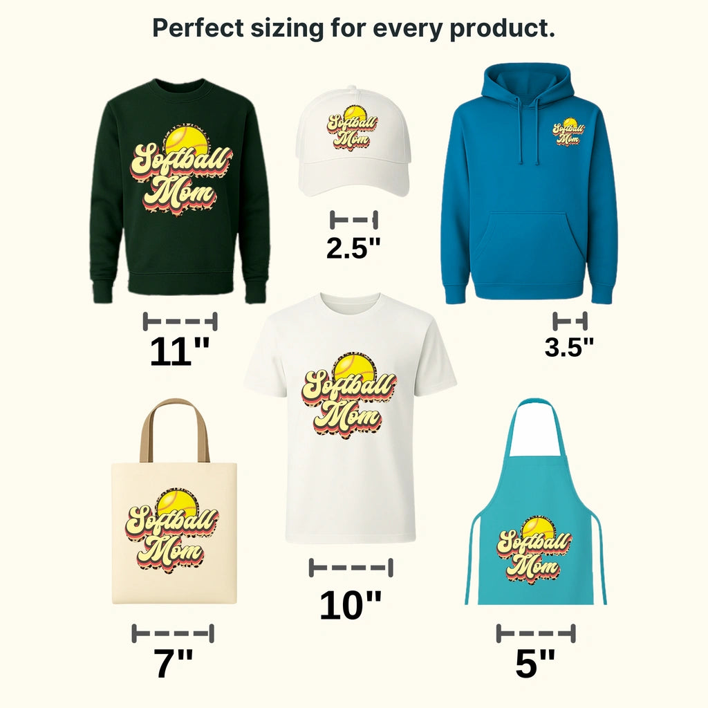 Softball Mom Mom Leopard DTF Transfer - transferlegend