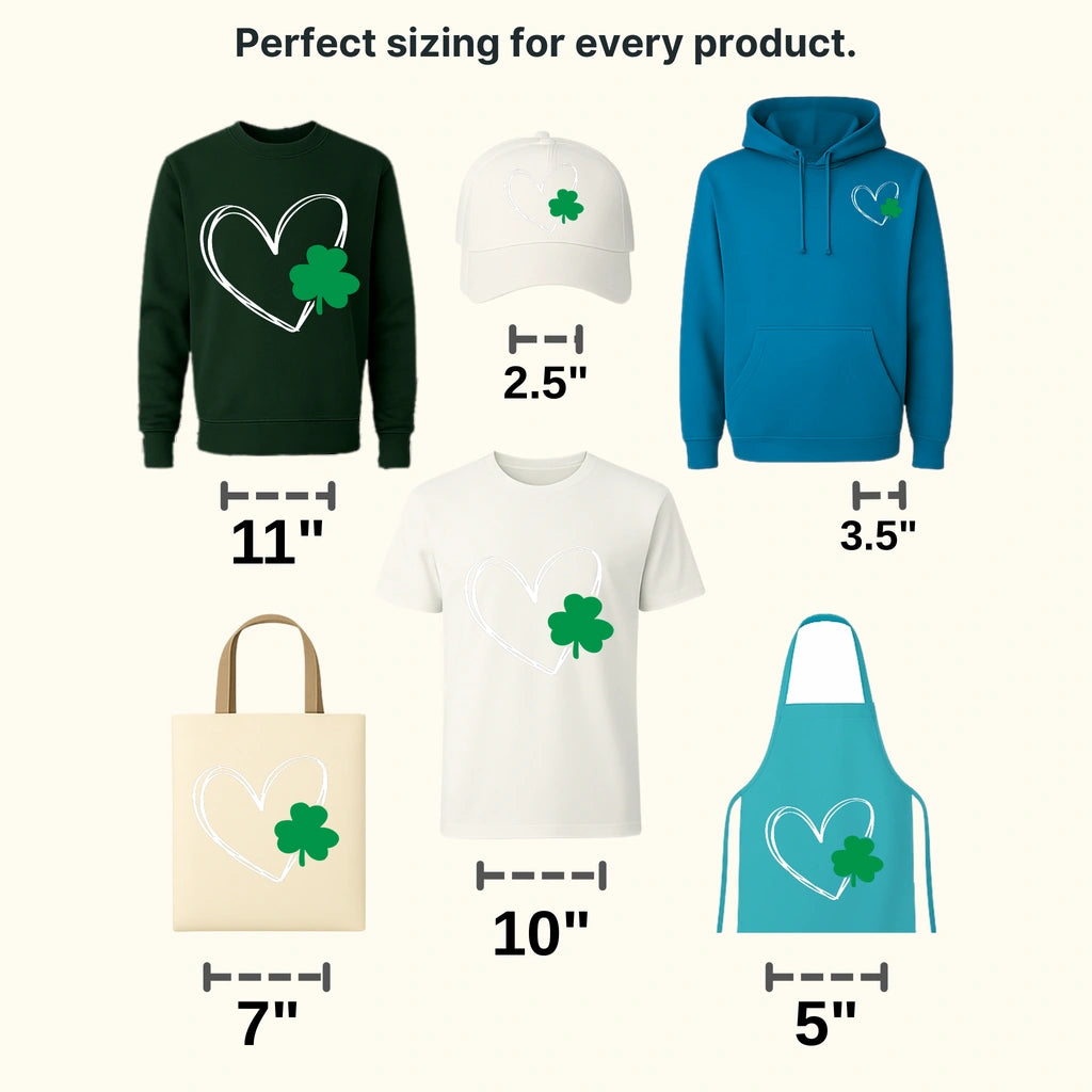 Heart St. Patrick's Day Design - DTF heat transfer - transferlegend