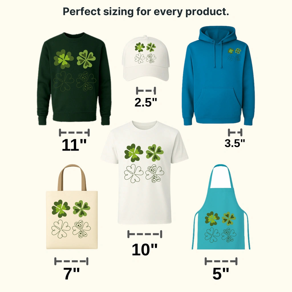 Four Leaf Clover Patch St. Patrick's Day Design - DTF heat transfer - transferlegend