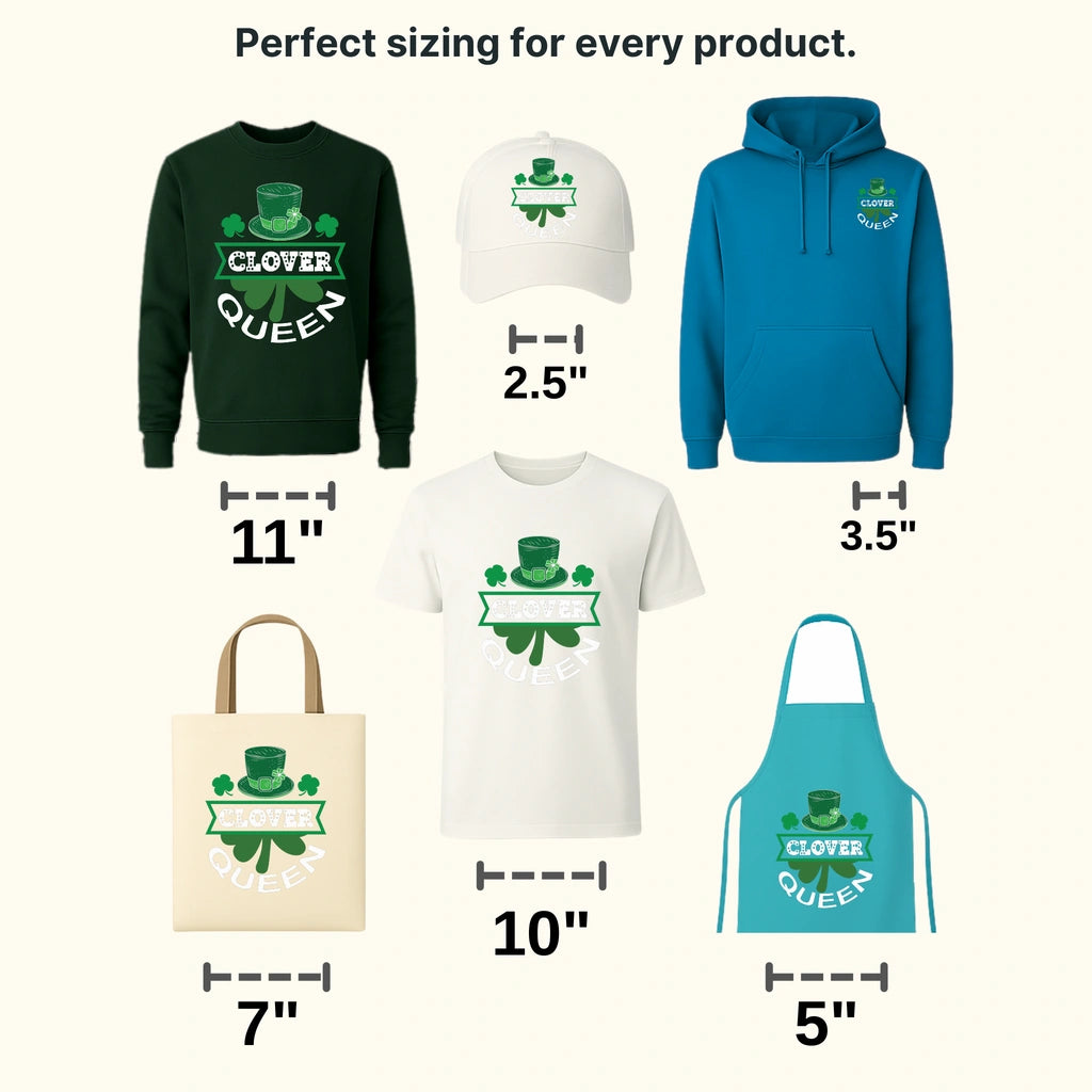 Clover Queen St. Patrick's Day Design - DTF heat transfer - transferlegend