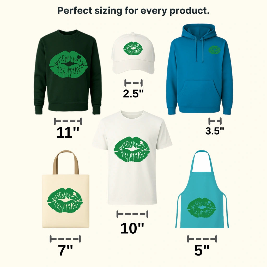Lips St. Patrick's Day Design - DTF heat transfer - transferlegend