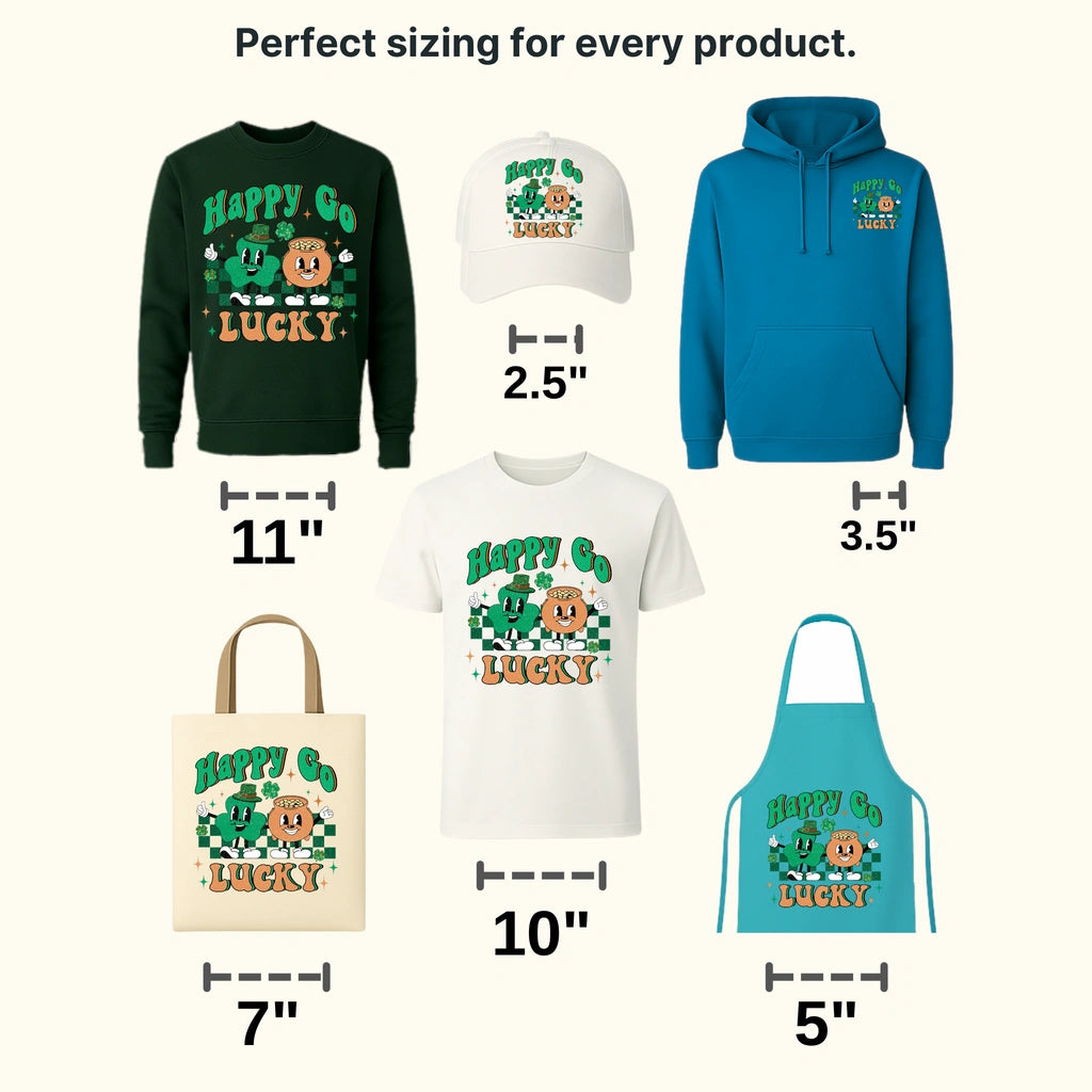 Happy Go Lucky St. Patrick's Day Design - DTF heat transfer - transferlegend