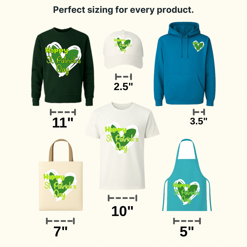 Heart St. Patrick's Day Design - DTF heat transfer - transferlegend