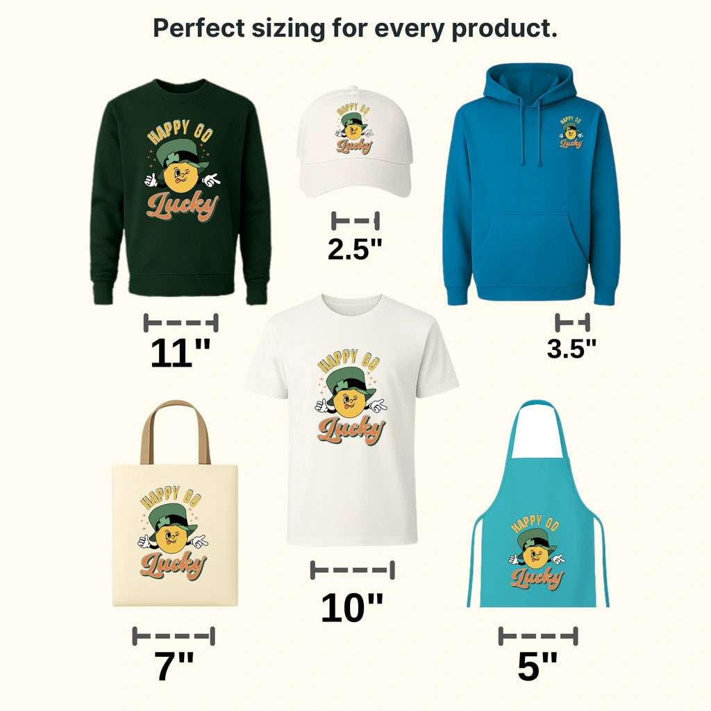 Happy Go Lucky St. Patrick's Day Design - DTF heat transfer - transferlegend