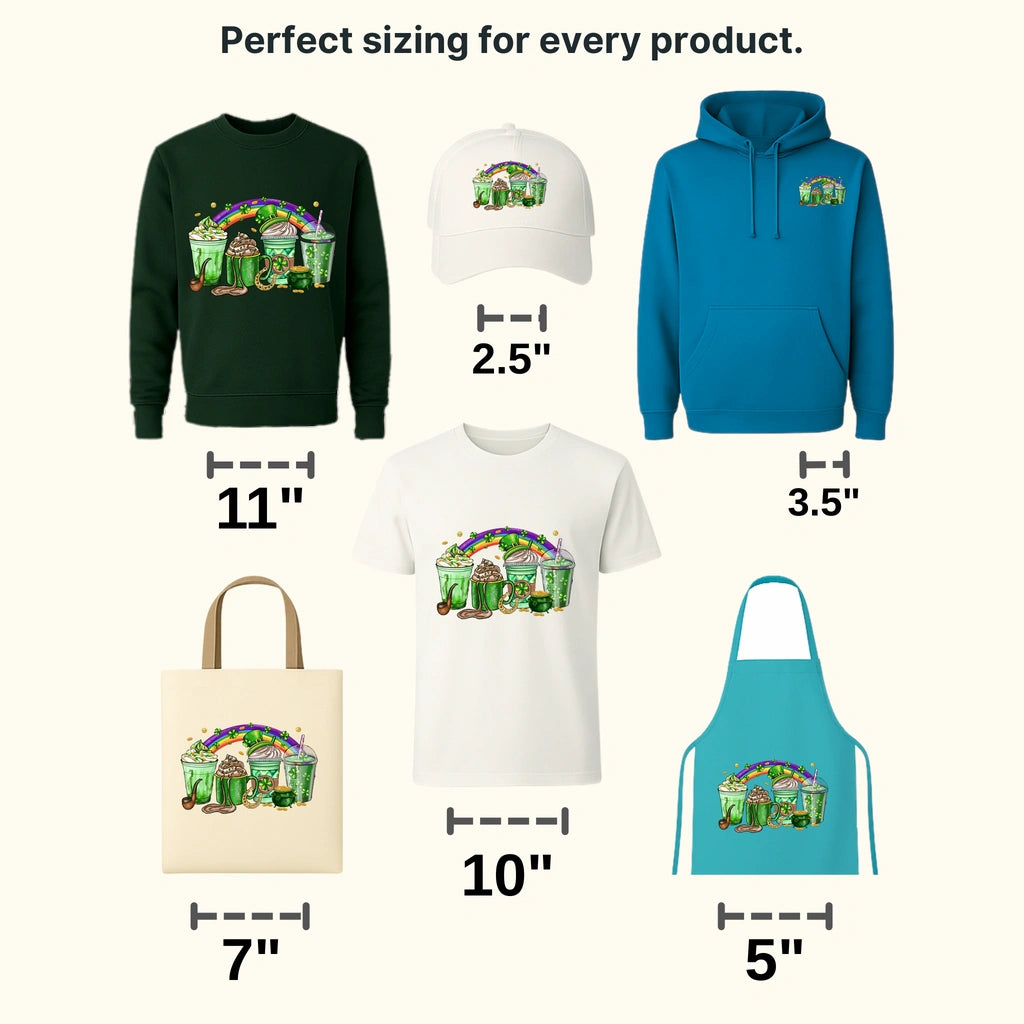Cups St. Patrick's Day Design - DTF heat transfer - transferlegend