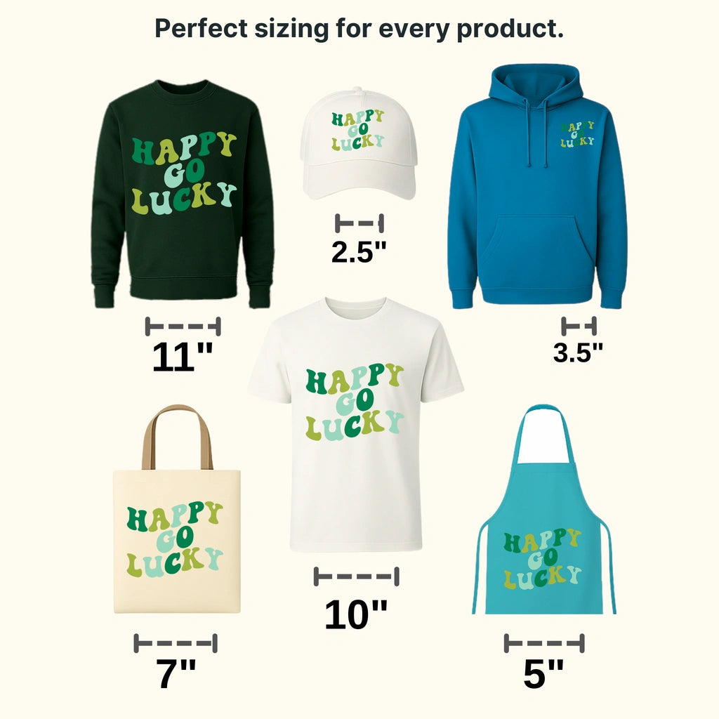 Happy Go Lucky St. Patrick's Day Design - DTF heat transfer - transferlegend