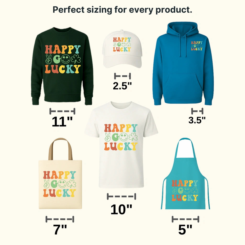 Happy Go Lucky St. Patrick's Day Design - DTF heat transfer - transferlegend