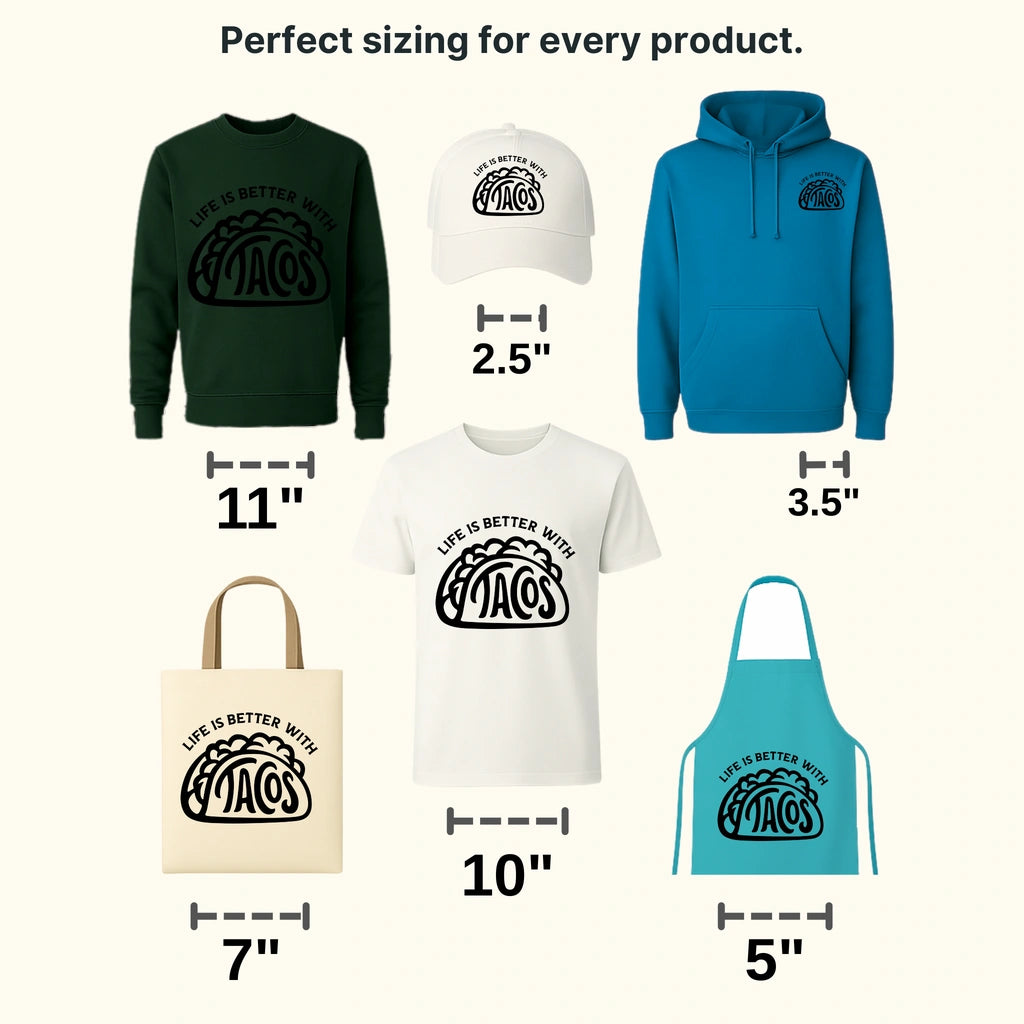 Life is Better with Tacos - Funny Food - Mexican Food Lover Design - DTF heat transfer - transferlegend