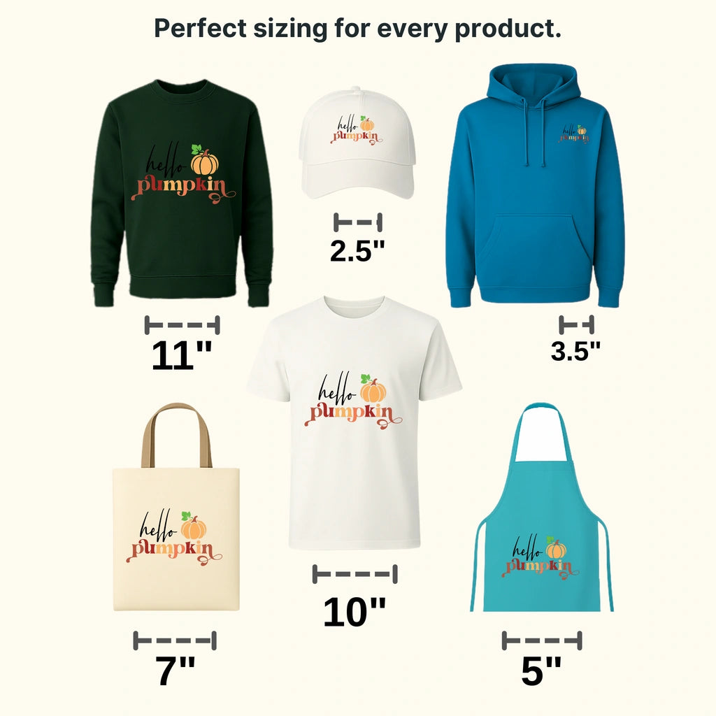 Hello Pumpkin Fall Design - DTF heat transfer - transferlegend