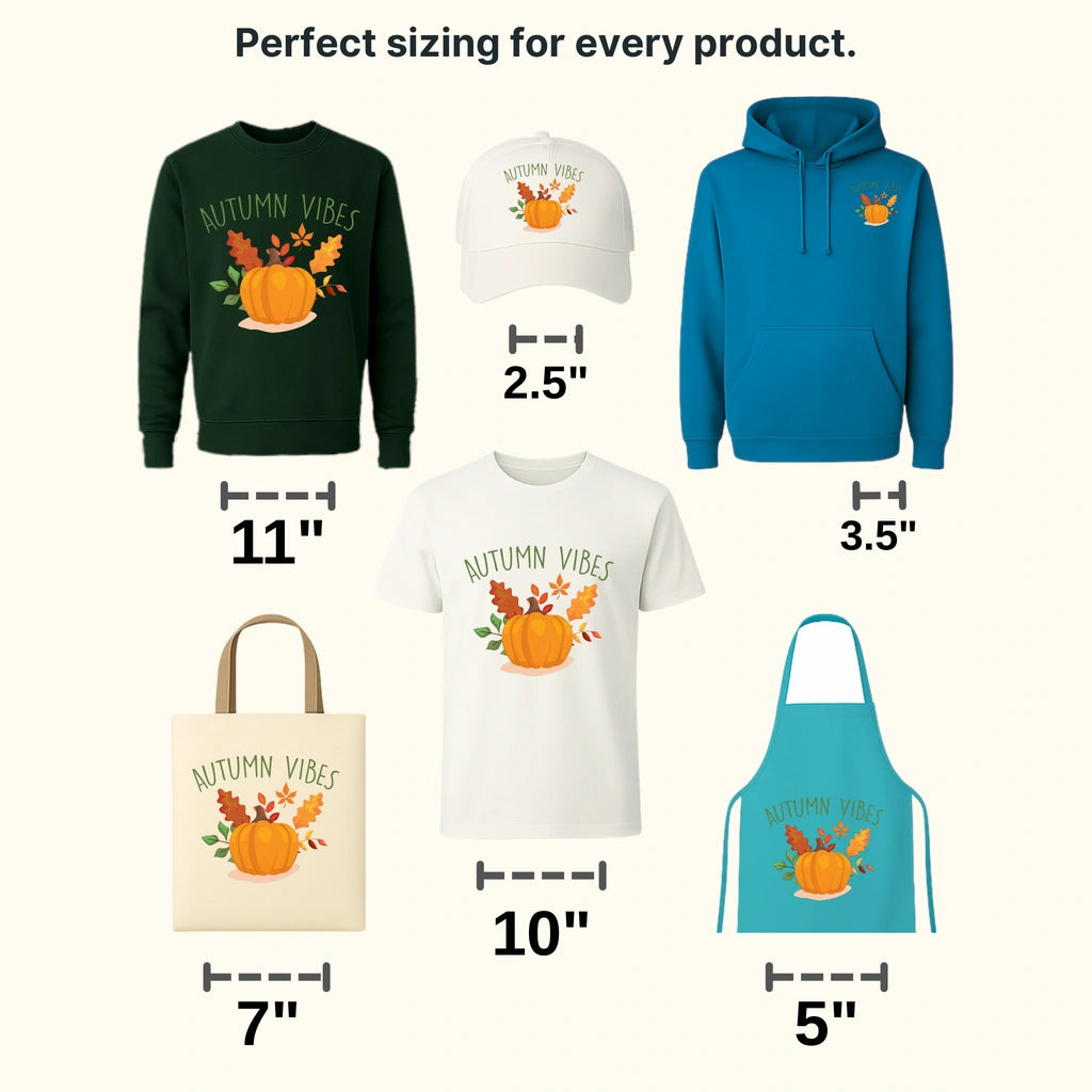 Autumn Vibes Pumpkin Design - DTF heat transfer - transferlegend