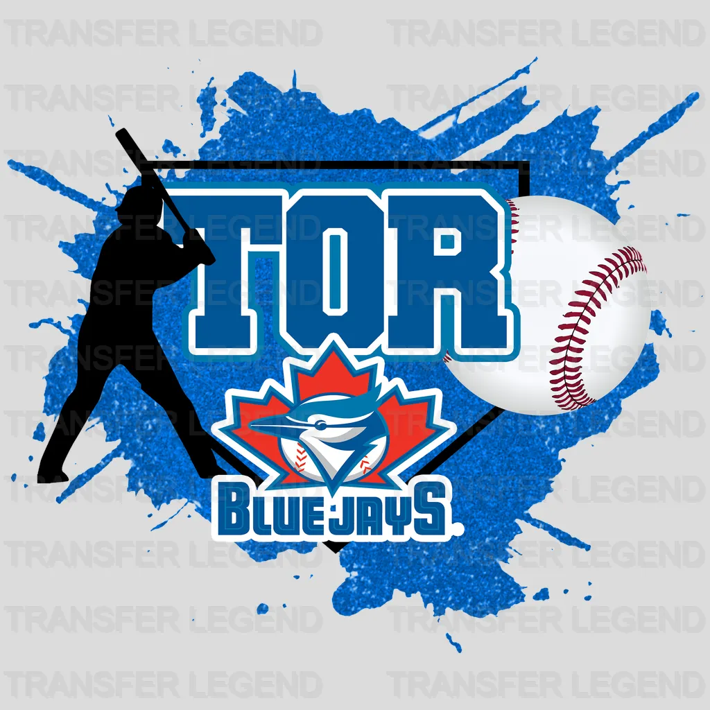 Toronto Blue Jays MLB Action Player Tor Splash Art Graphic - DTF Iron On Transfer