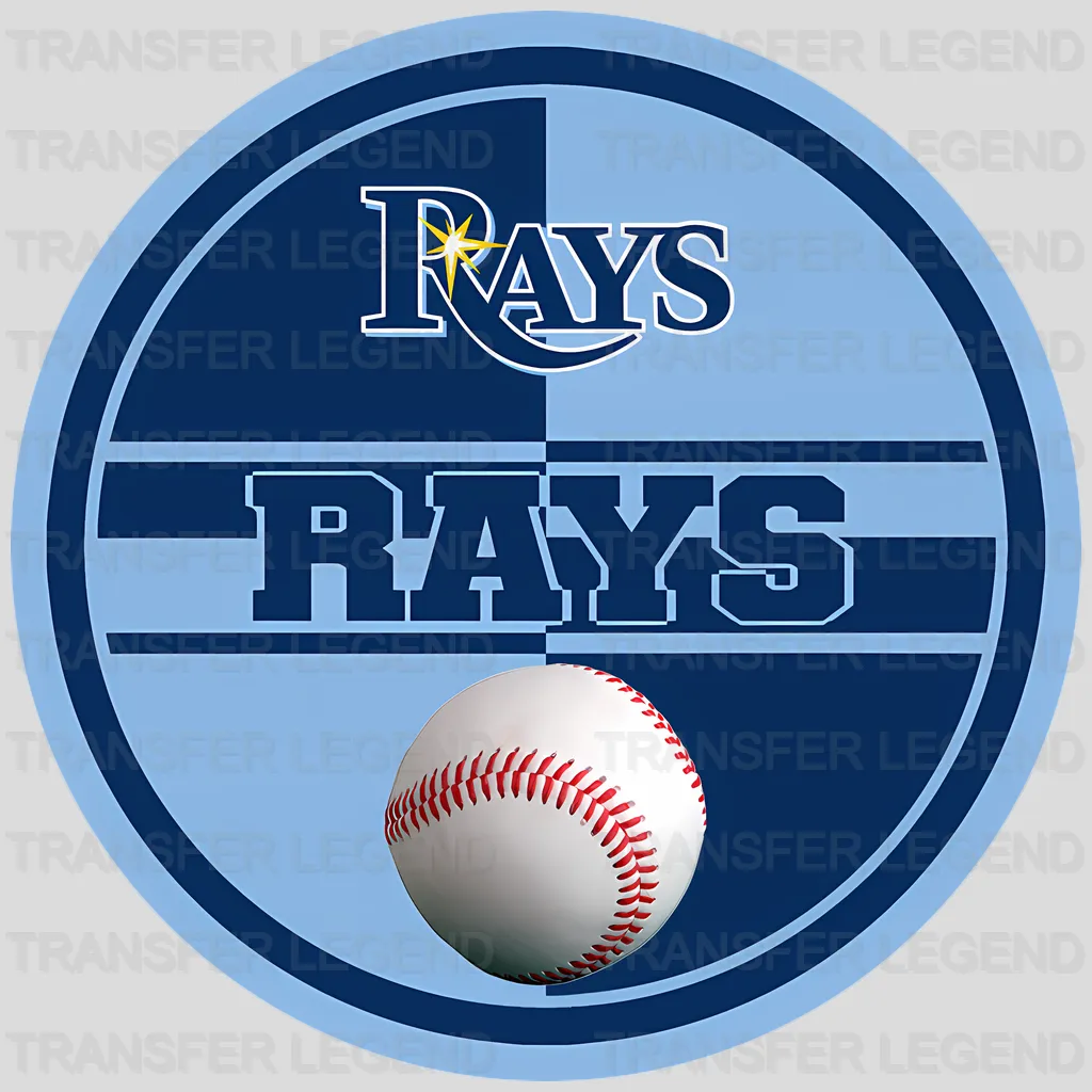Tampa Bay Rays MLB Circle Logo With Stitch - DTF Iron On Transfer