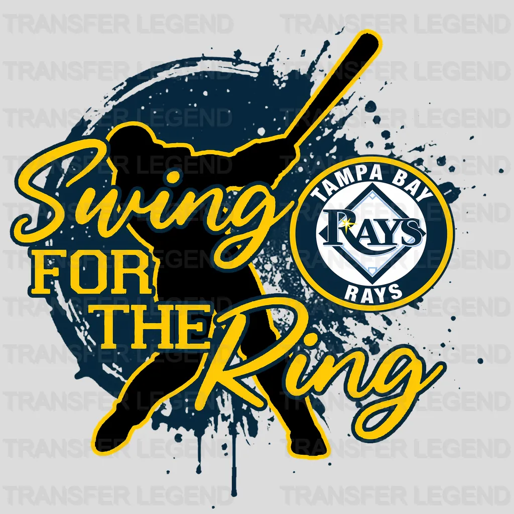 Tampa Bay Rays MLB Tampa Bay Swing For The Ring DTF Iron On Transfer