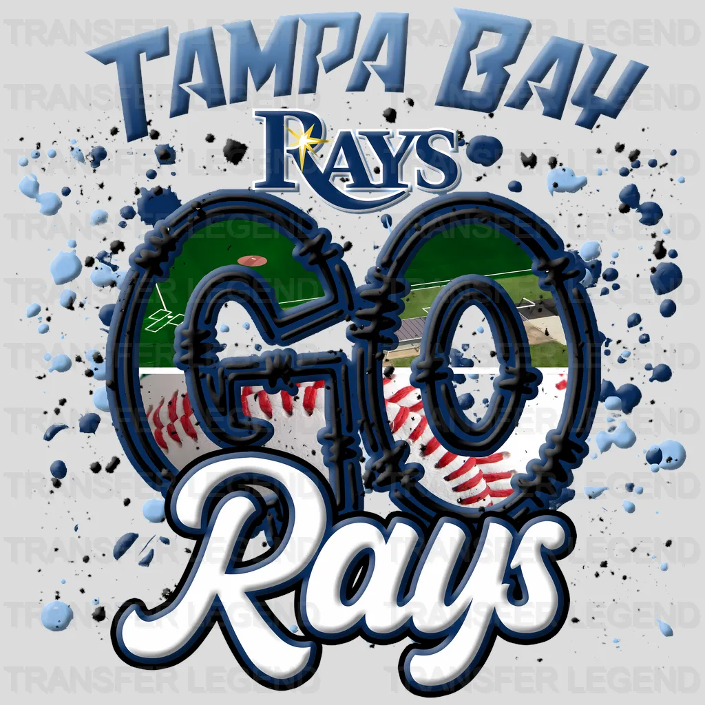 Tampa Bay Rays MLB Tampa Bay Go Rays DTF Iron On Transfer