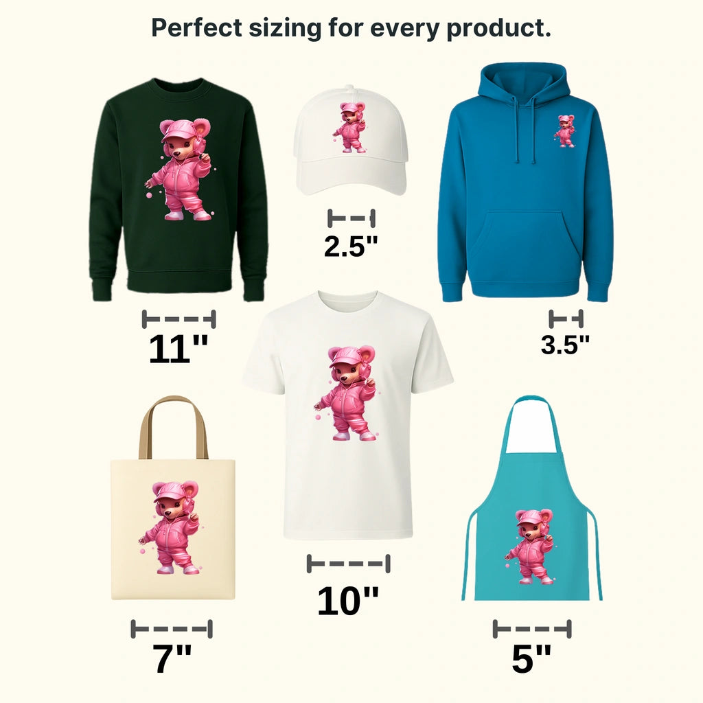 Lady Style Teddy Design - DTF Heat Transfer - transferlegend