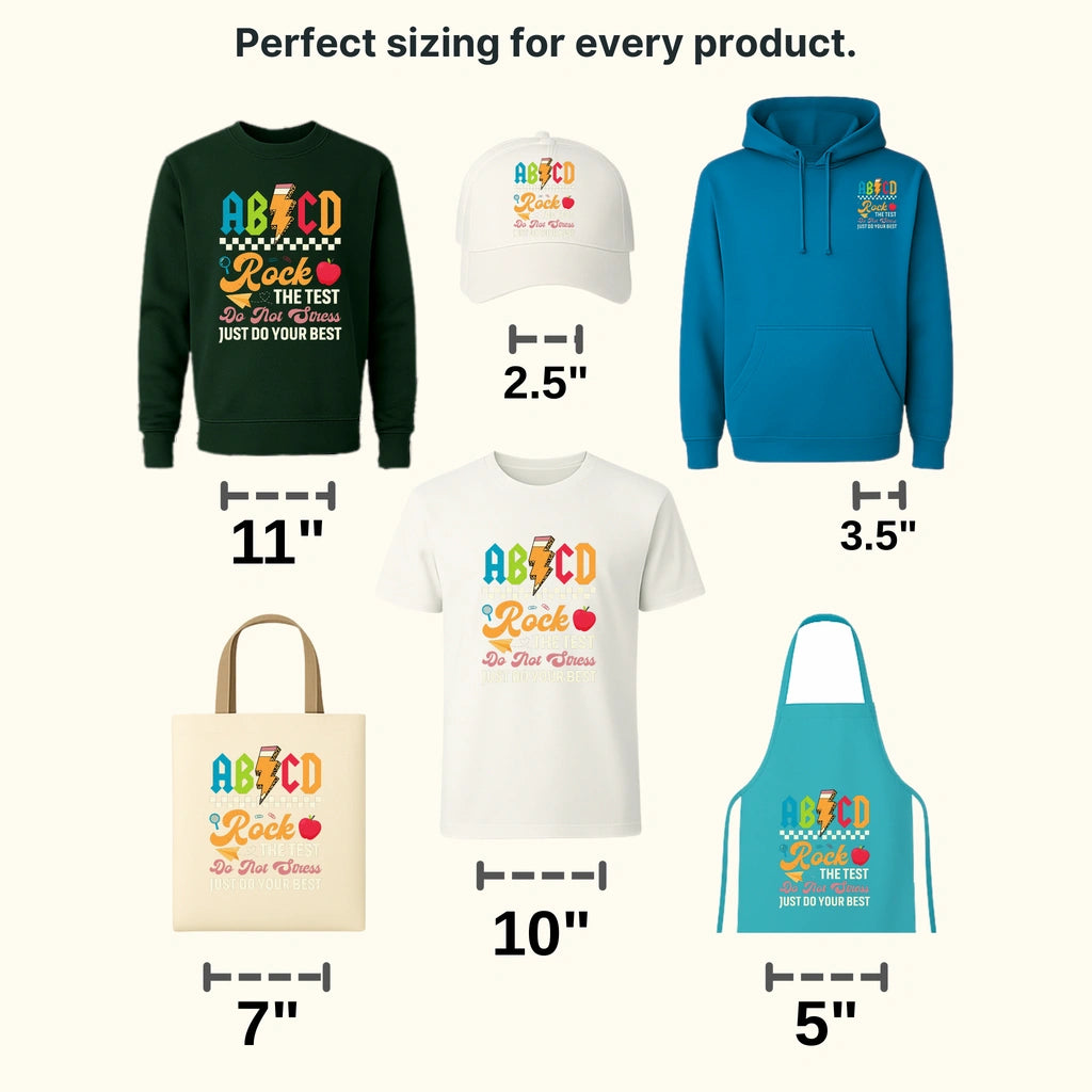 AB!CD Rock The Test Test Day Design - DTF Heat Transfer - transferlegend