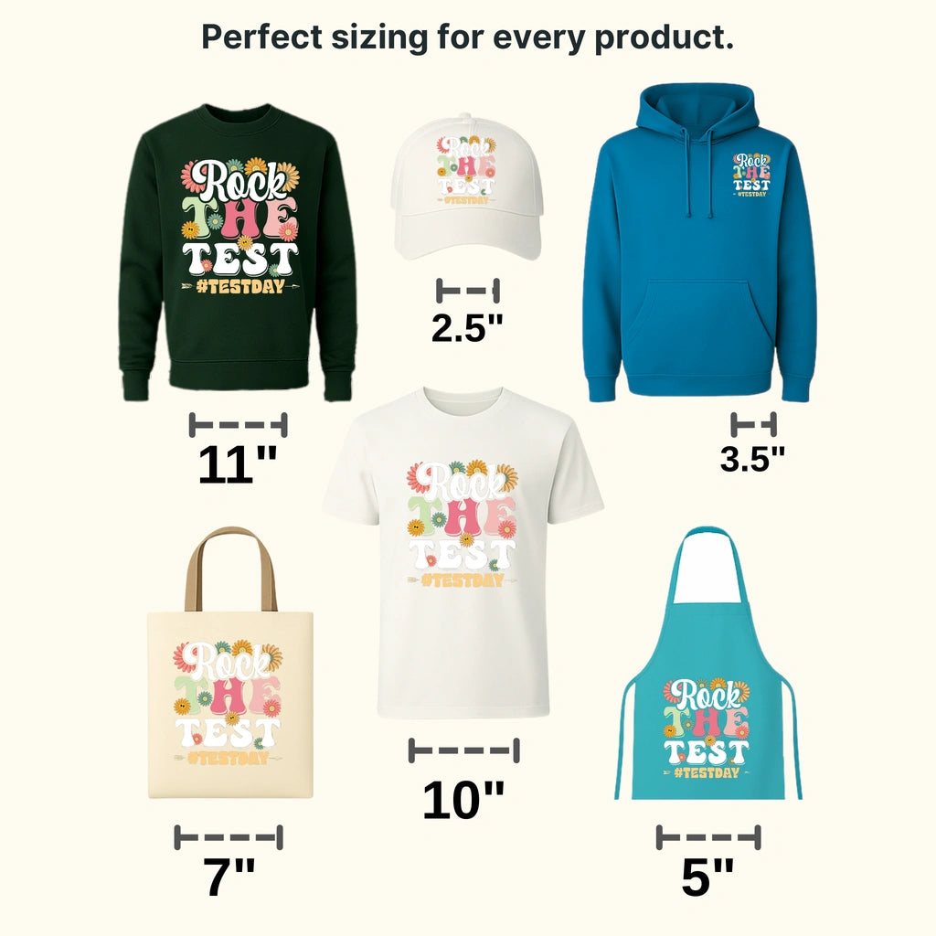 Let's Rock This Test Test Day Design - DTF Heat Transfer - transferlegend
