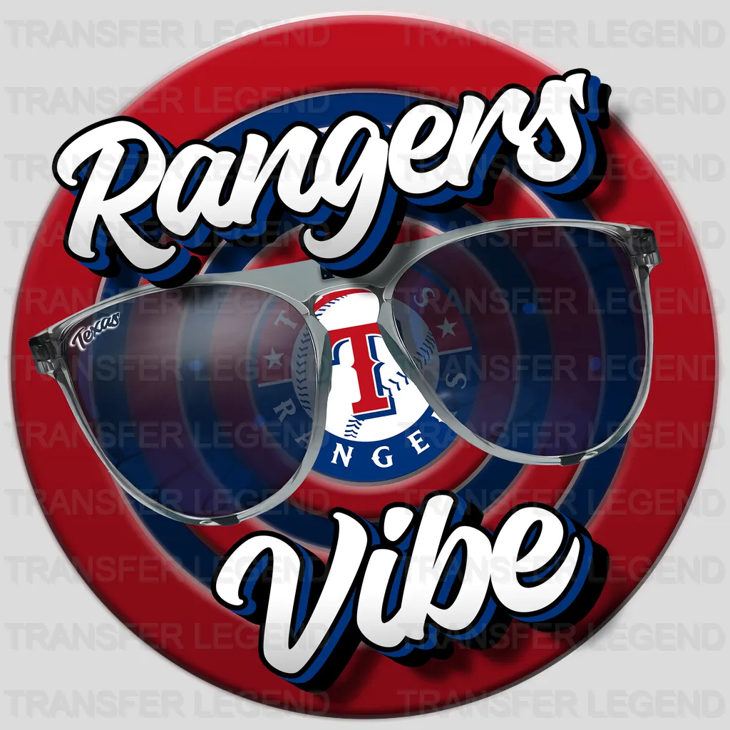Texas Rangers MLB Rangers Vibe DTF Iron On Transfer