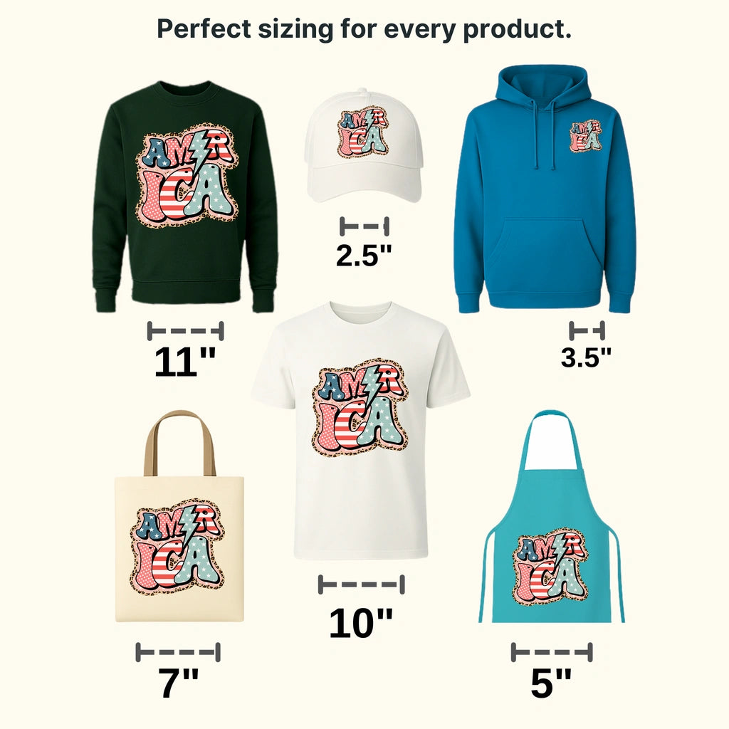 America Leopard Bolt DTF Transfer - transferlegend