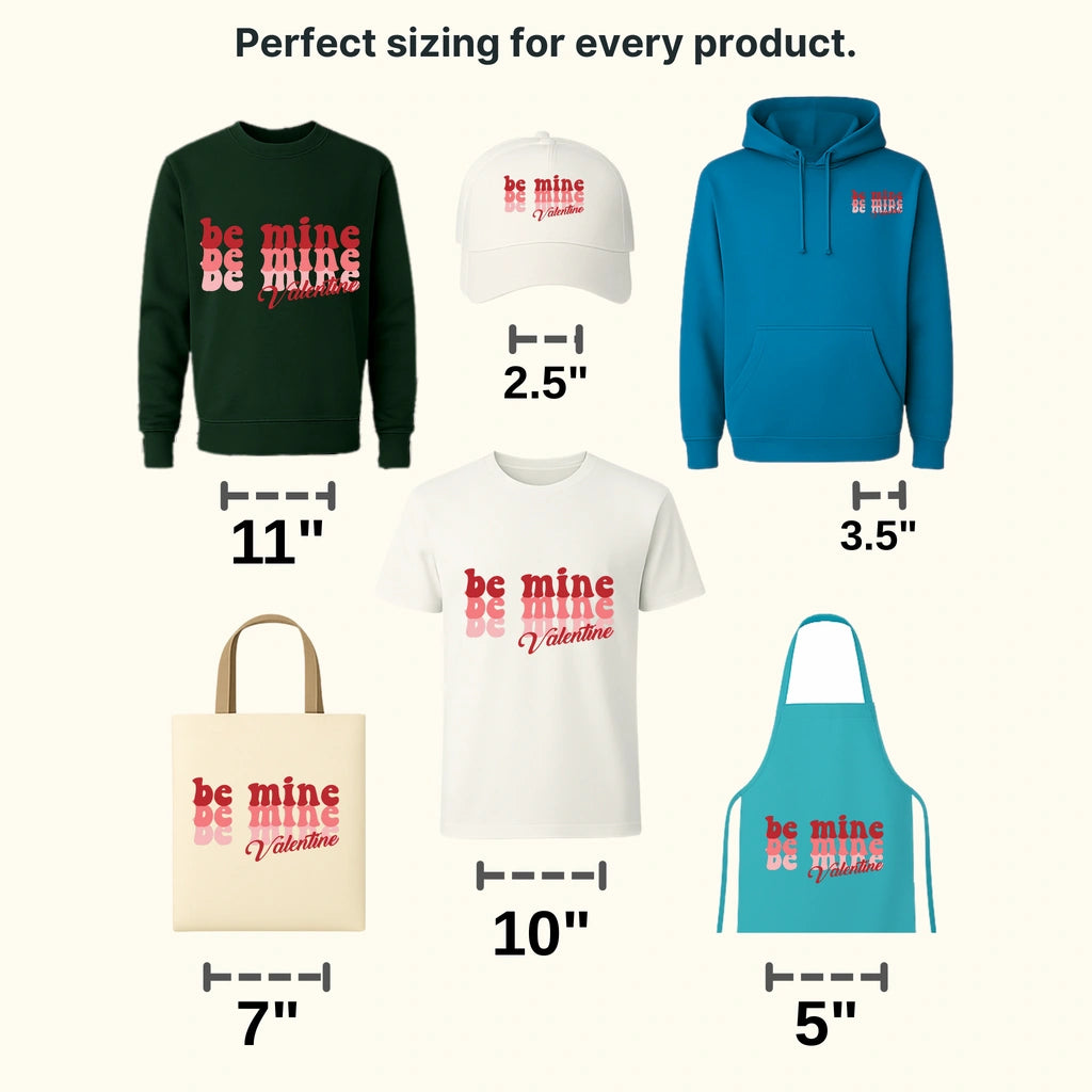 Be Mine Valentine Design - DTF heat transfer - transferlegend