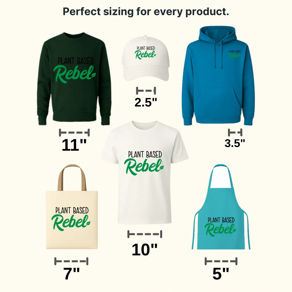 Plant Based Rebel - Vegan Design - DTF heat transfer - transferlegend