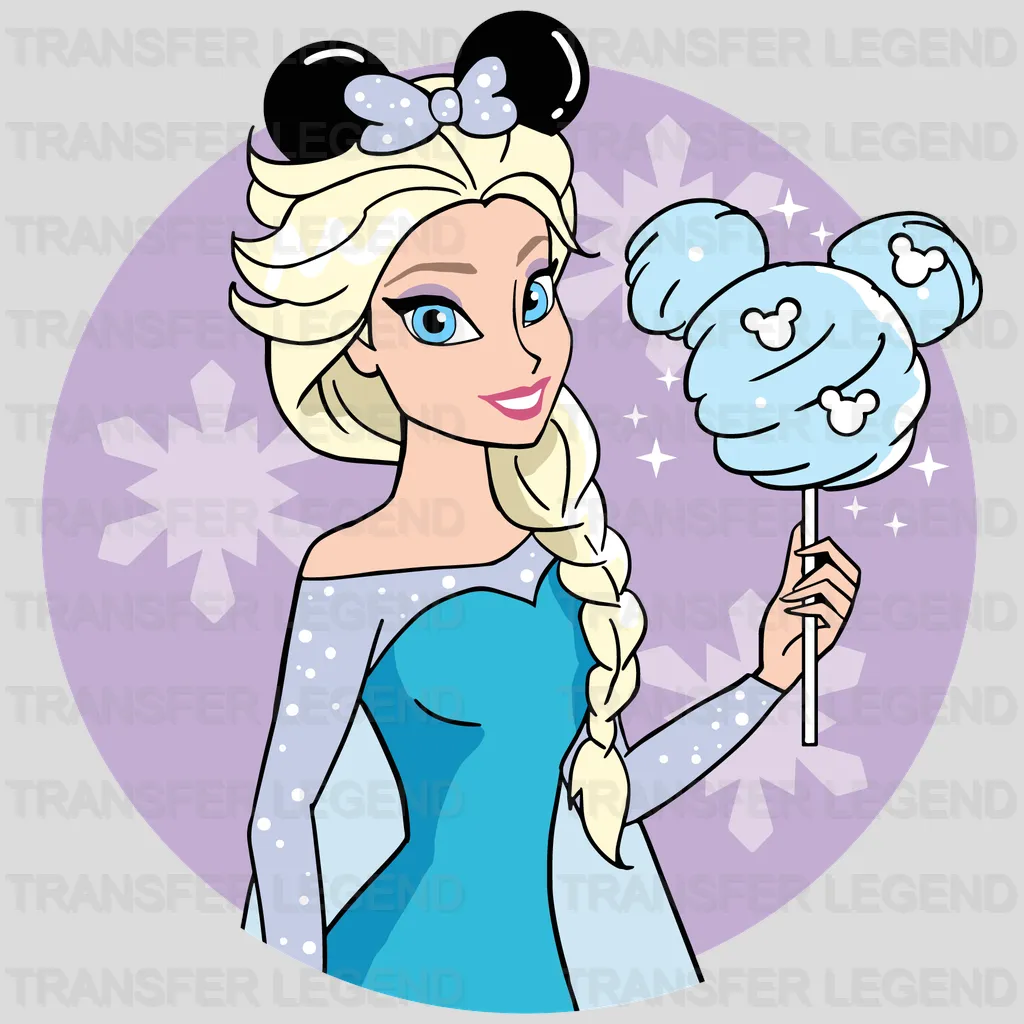 Frozen Elsa Snacks Ears Design - DTF heat transfer - transferlegend