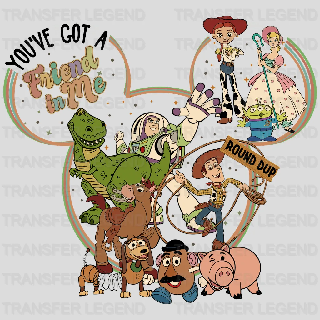Round Dup Toy Story Disney Designs - DTF Heat Transfers