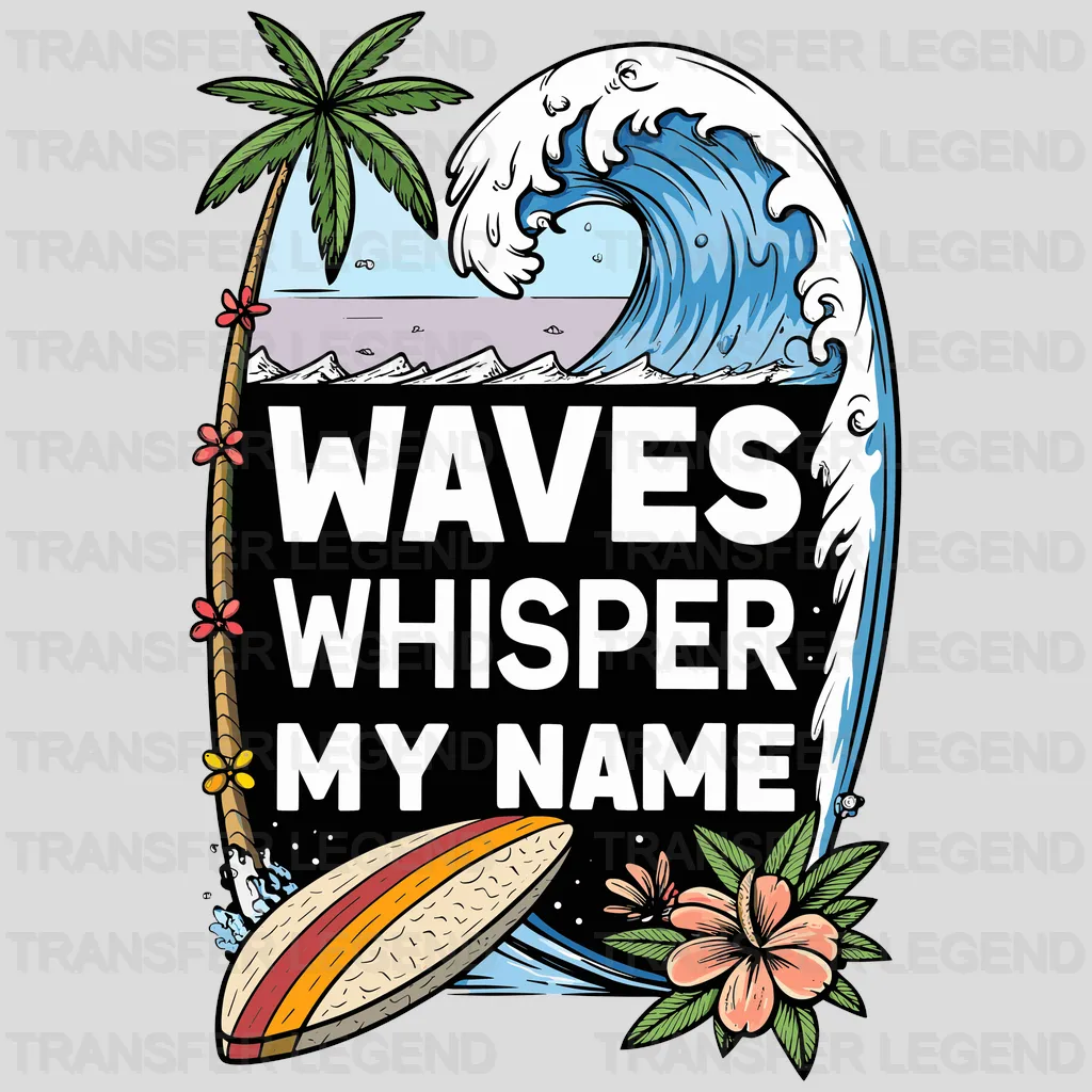 Wavea Whisper Surfing Design - DTF Heat Transfers - transferlegend