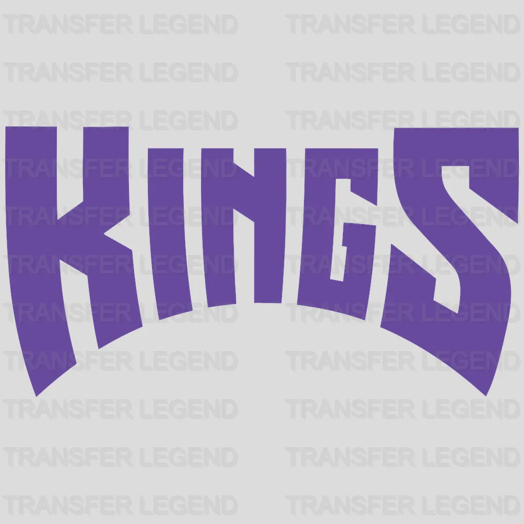 Sacramento Kings Tall Arched “KINGS” Wordmark NBA Design - DTF Heat Transfer