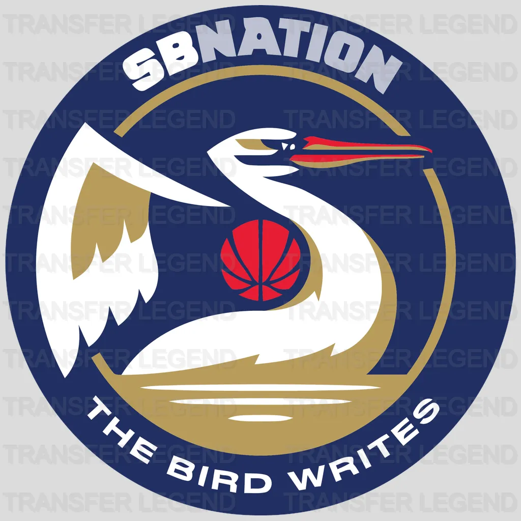 New Orleans Pelicans SB Nation “The Bird Writes” Emblem NBA Design - DTF Heat Transfer