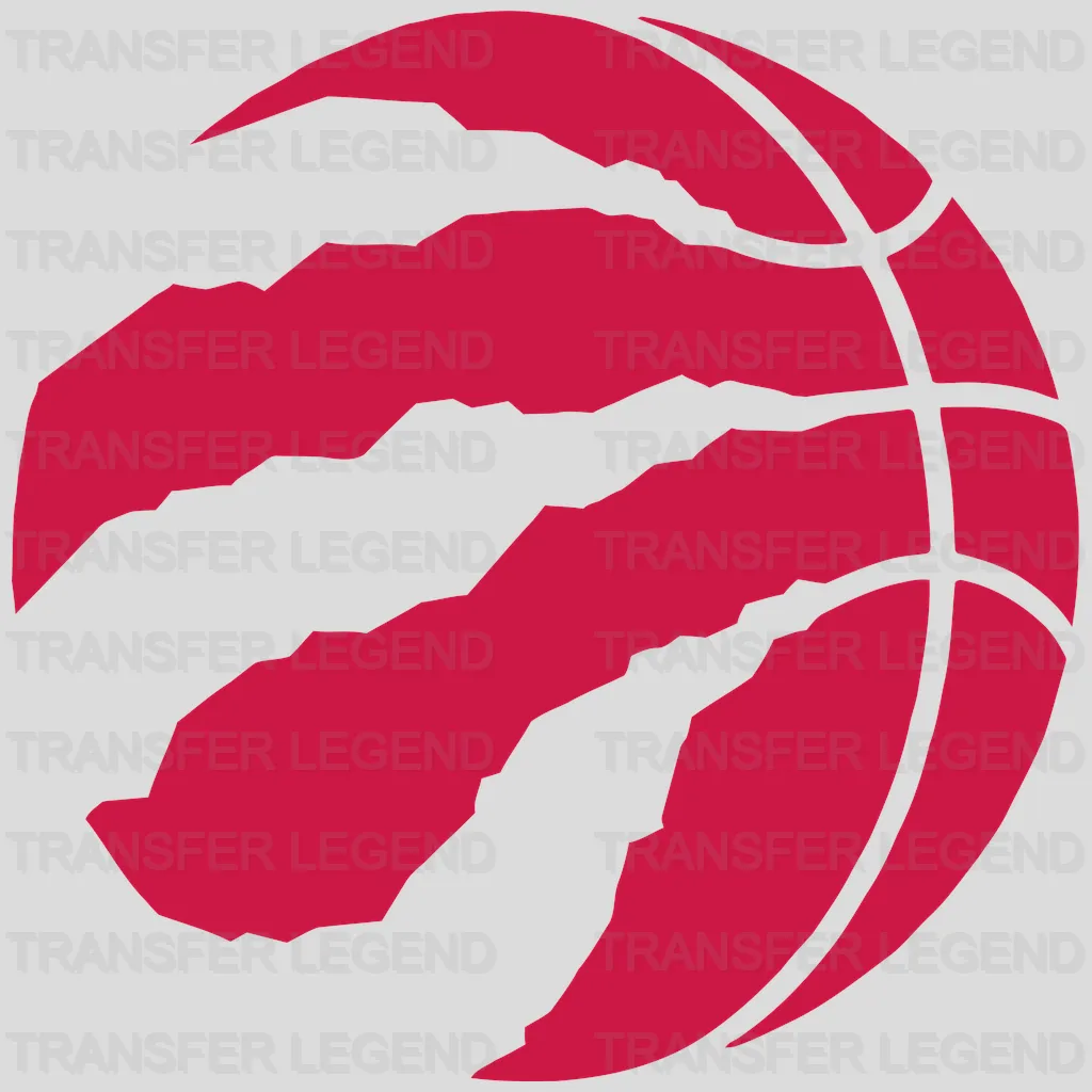 Toronto Raptors Claw-Scratch Basketball Mark NBA Design - DTF Heat Transfer