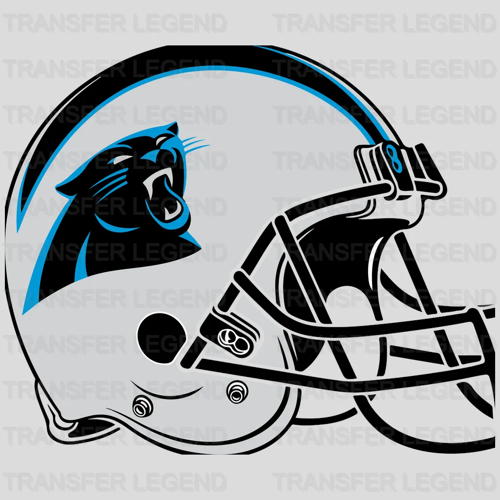 Carolina Panthers Helmet Side Profile NFL Design - DTF Heat Transfer