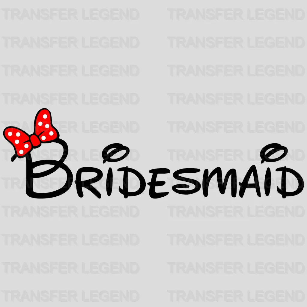 Bridal Party Cartoon Design - DTF heat transfer - transferlegend