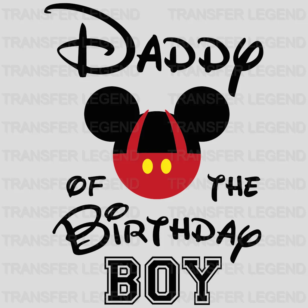 Birthday Boy Family Ears Design - DTF heat transfer - transferlegend