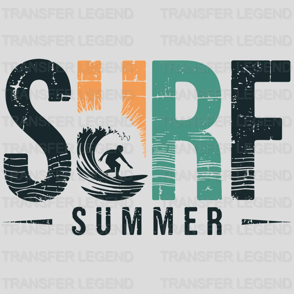 Surf Summer Surfing Design - DTF Heat Transfers - transferlegend